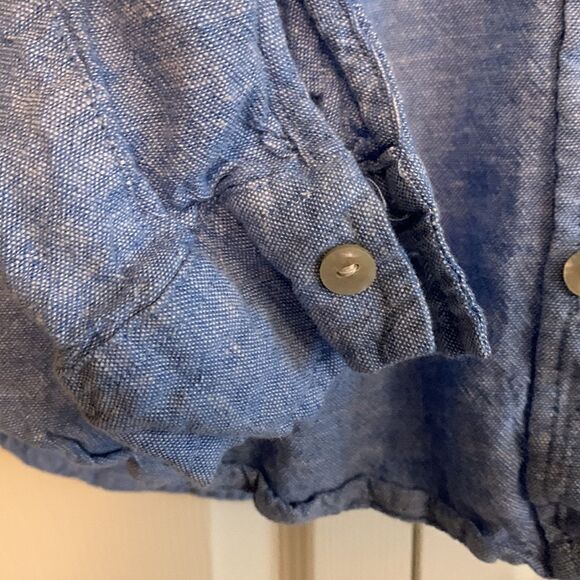 ORVIS, button down long sleeve, S/CH, linen/rayon, soft, light, airy - Picture 4 of 11